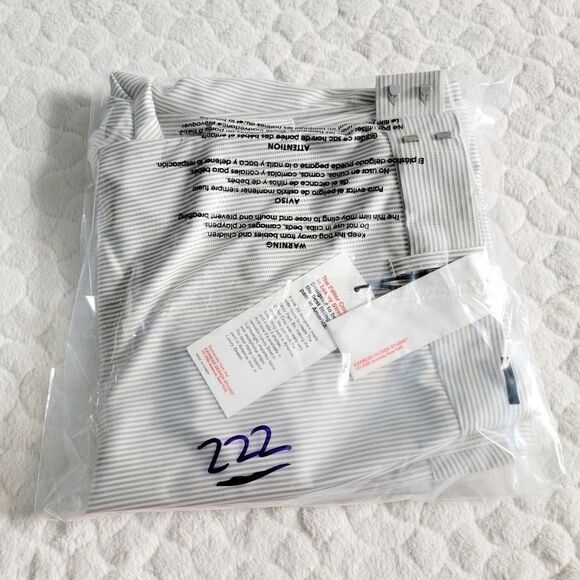 Express Editor bermuda slacks dress shorts office 2 grey pinstripes - Picture 6 of 6